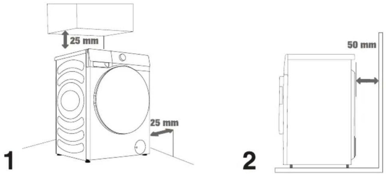 UPO KP2U9614 - ASENNUKSEN VAATIMAT ETÄISYYDET - 1