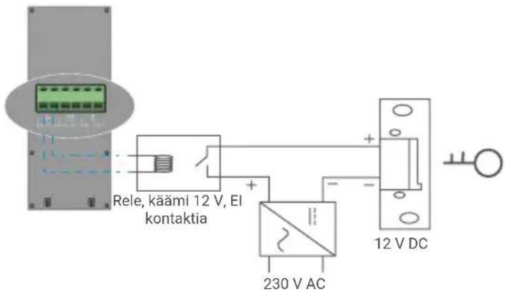 Rele, käämi 12 V, EI kontaktia 230 V AC 12 V DC