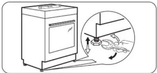ZANUSSI ZCE54011WA - Höjdjustering av produkten - 1