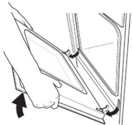 ELECTROLUX EKD514501 - Demontering av ugnsluckan och glasskivan - 3
