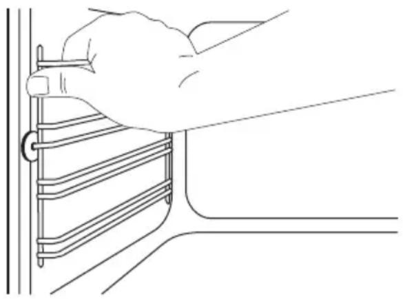 ELECTROLUX EKD514501 - Uunipeltien kannatinkiskot Kannatinkiskojen irrottaminen - 1