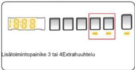 12:38 Lisätoimintopainike 3 tai 4Extrahuuhtelu