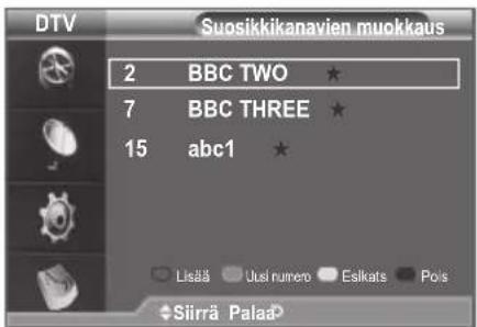 DTV Suosikkikanavien muokkaus 2 BBC TWO ★ 7 BBC THREE ★ 15 abc1 ★ Lisää Uusi numero Esikats Pois Siirrä Palaa