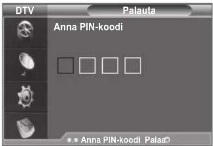 DTV Palauta Anna PIN-koodi □ □ □ □ ••• Anna PIN-koodi Palaa