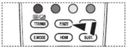 TTX/MIX P.SIZE E.MODE HDMI SUBT.