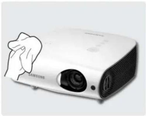 SAMSUNG SP-L350 - 清洁投影仪的外部和镜头 - 1