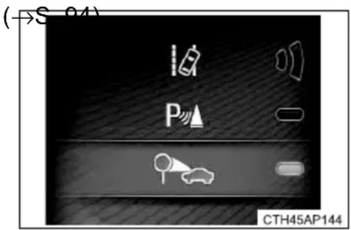 TOYOTA Auris (2016) - Järjestelmän kytkeminen päälle / pois päältä - 2