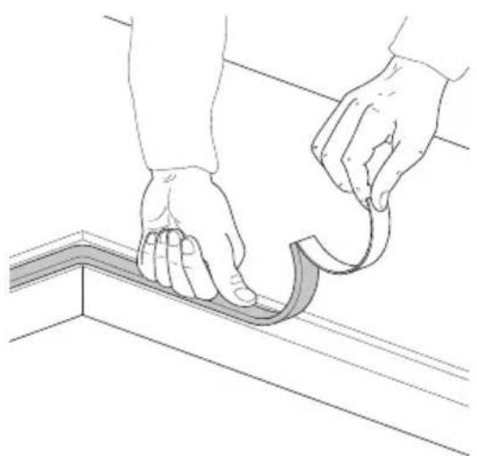 Foster Quadra.5F angolare.SF - Installation on the support structure (worktop) of a flush built-in cooker hob (flush-mount edge) - 3
