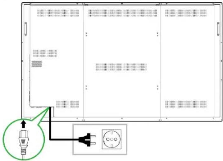 Diagram of an electronic device panel with labeled components and a green annotation pointing to a light bulb symbol.