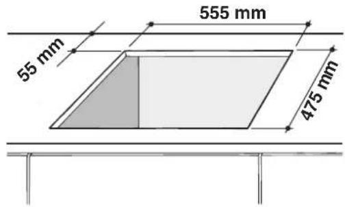 55 mm 555 mm 475 mm