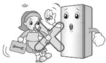 LG GL-B330QM - Do not allow any person except the qualified engineer to disassemble, repair or alter the refrigerator. - 1