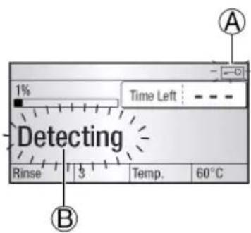 1% Time Left Detecting Rinse 3 Temp. 60°C A B