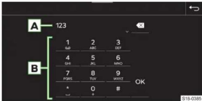 A 123 B 1 2 3 G0 ABC DEF 4 5 6 GHI JKL MNO 7 8 9 PQRS TUV WXYZ OK * 0 # + S18-0385