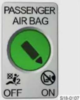 PASSENGER AIR BAG OFF ON S18-0107
