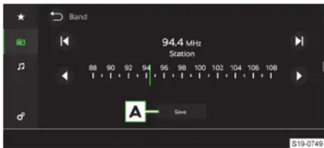 Band 94.4 MHz Station 88 90 92 94 96 98 100 102 104 106 108 A Save S19-0749