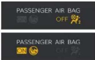 PASSenger AIR BAG OFF PASSenger AIR BAG