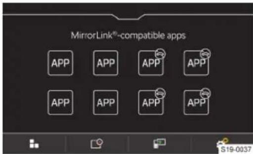 MirrorLink®-compatible apps APP APP APP APP APP APP APP APP S19-0037