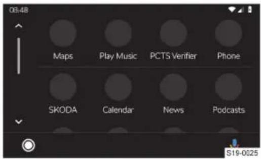 08:48 Maps Play Music PCTS Verifier Phone SKODA Calendar News Podcasts S19-0025