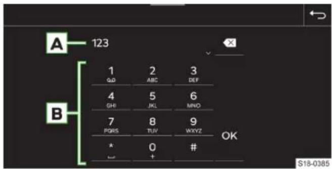 A 123 B 1 2 3 G0 ABC DEF 4 5 6 GHIJKL MND 7 8 9 PGRS TUV WXYZ OK * 0 # ← +__________________ S18-0385
