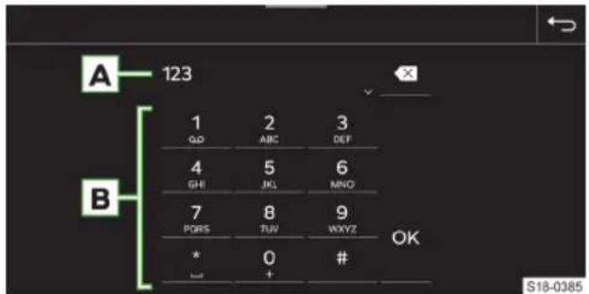 A 123 B 1 2 3 GD ABC DEF 4 5 6 GHI JKL MNO 7 8 9 PQRS TUV WXYZ OK * 0 # ← +__________________ S18-0385