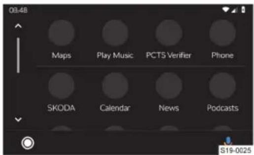 08:48 Maps Play Music PCTS Verifier Phone SKODA Calendar News Podcasts S19-0025