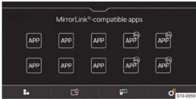 MirrorLink®-compatible apps APP APP APP APP APP APP APP APP APP APP S19-0059