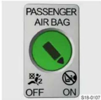 PASSENGER AIR BAG OFF ON S18-0107