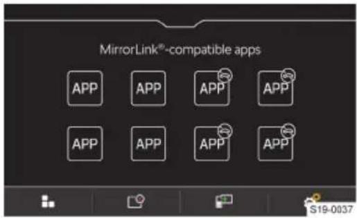 MirrorLink®-compatible apps APP APP APP APP APP APP APP APP S19-0037