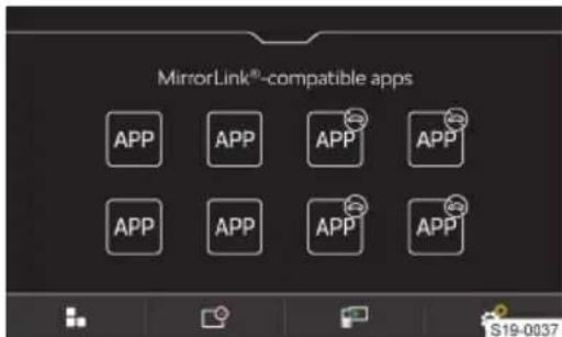 MirrorLink®-compatible apps APP APP APP APP APP APP APP APP S19-0037