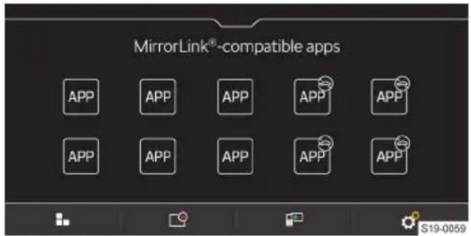 MirrorLink®-compatible apps APP APP APP APP APP APP APP APP APP APP S19-0059