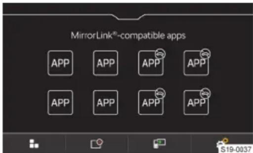 MirrorLink®-compatible apps APP APP APP APP APP APP APP APP S19-0037