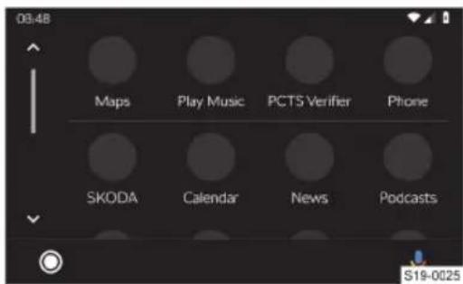 03:48 Maps Play Music PCTS Verifier Phone SKODA Calendar News Podcasts S19-0025