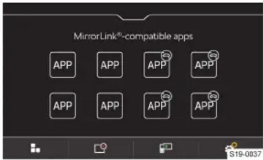 MirrorLink®-compatible apps APP APP APP APP APP APP APP APP S19-0037