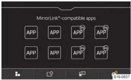 MirrorLink®-compatible apps APP APP APP APP APP APP APP APP S19-0037