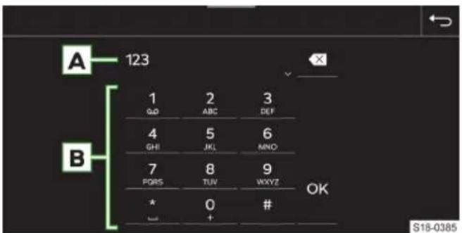 A 123 B 1 2 3 QD ABC DEF 4 5 6 GHIJKI MNO 7 8 9 PQRS TUV WXYZ OK * 0 # + _ S18-0385
