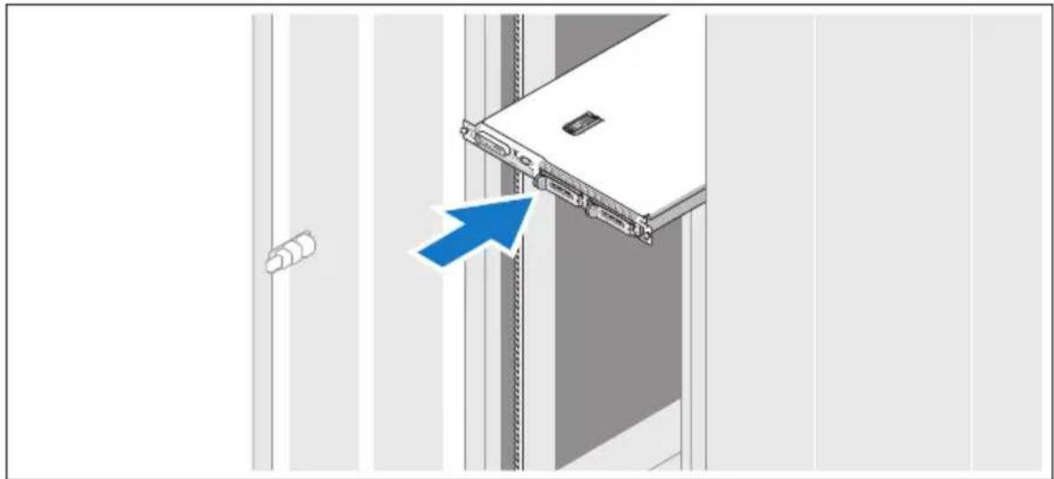DELL PowerEdge 300 - Instalace kolejniček a systému do stojanu - 1