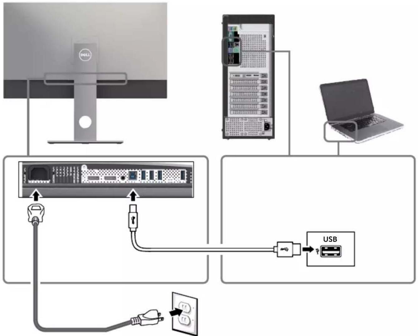 DELL UP3218KA - הכלה USB 3.0 - 1