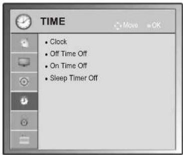 TIME Clock Off Time Off On Time Off Sleep Timer Off