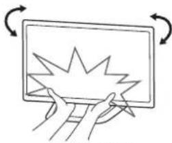 Hand holding a tablet with a starburst graphic on the screen, surrounded by curved arrows (no text or symbols)