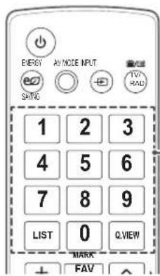 ENERGY AV MODE INPUT SAPIC TV1 1 2 3 4 5 6 7 8 9 LIST 0 Q VIEW MARK FAV