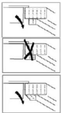 Three-panel diagram illustrating a mechanical or electrical process with labeled components and directional arrows indicating movement.