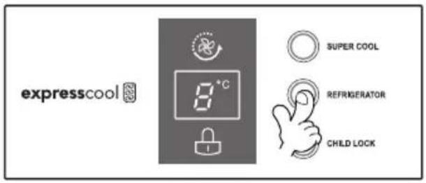 expresscool 8°C SUPER COOL REFRIGERATOR CHILD LOCK