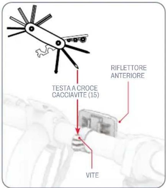 TESTA A CROCE CACCIAVITE (15) RIFLETTORE ANTERIORE VITE