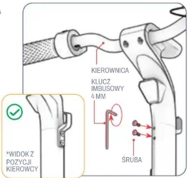 KIEROWNICA KLUCZ IMBUSOWY 4 MM ŚRUBA *WIDOK Z POZYCJI KIEROWCY