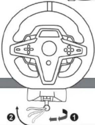 THRUSTMASTER T248X - 將方向盤固定到檯面或桌面上 - 4