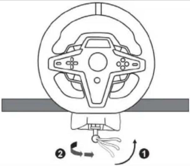 THRUSTMASTER T248X - 将方向盘固定到台面或桌面上 - 5