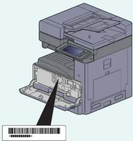 KYOCERA TASKalfa MZ3201i - シリアル番号の確認 - 1