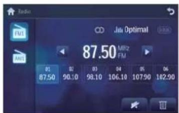 Jiu Optimal 87.50 MHz FM 01 02 03 04 05 06 87.50 90.10 98.10 106.10 107.90 102.90