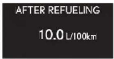 AFTER REFUELING 10.0 L/100km