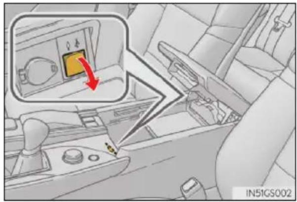 LEXUS GS 300h (2013) - Pripojenie USB pamäti - 1